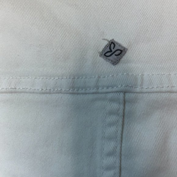 PRANA White Slate Rim Denim Jacket Lightly Distressed XS - Picture 11 of 15